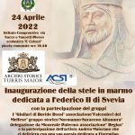 Inaugurazione della stele in marmo dedicata a Federico II di Svevia